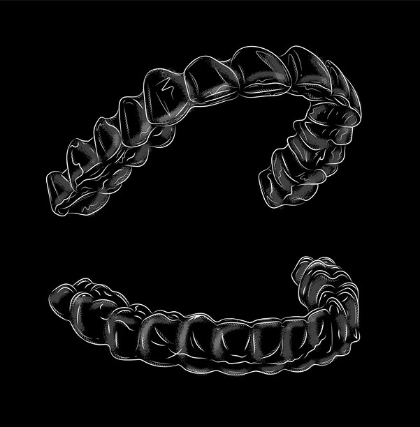 黑色牙齿美白托盘图片下载