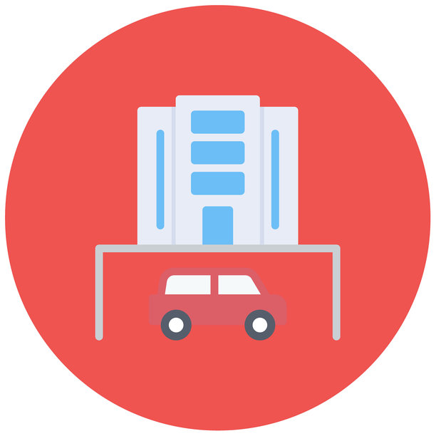 地下停车场矢量图标图片下载