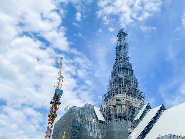 泰国寺庙建设的图片，建筑和寺庙设计概念。图片下载