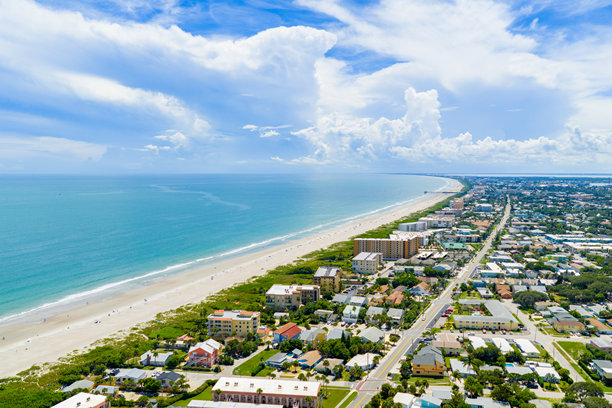 2025年卡纳维拉尔角海滩航拍无人机照片图片下载