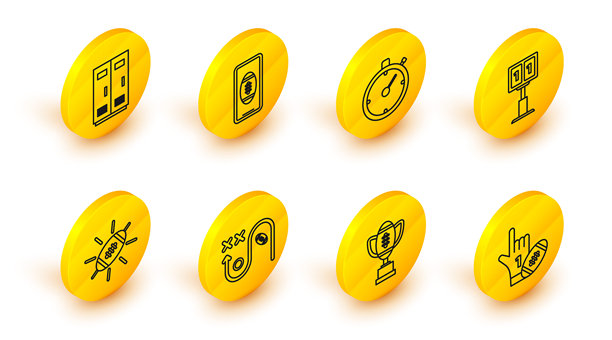 一只手举起手指的手套，旁边有美式足球、秒表、智能手机屏幕和更衣室的图标，适用于足球和篮球团队工作人员。矢量图。图片下载