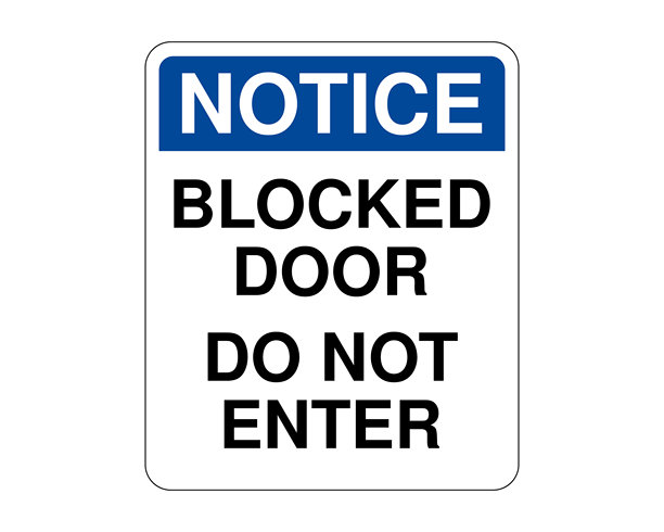 封闭门警告标志，限制通行通知，工作场所安全提醒 高质量库存图片图片下载