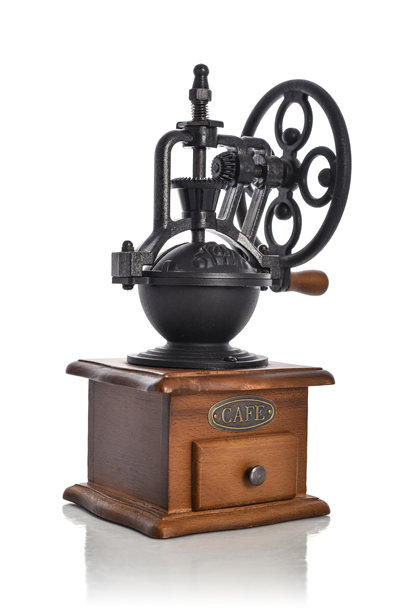 手动古董咖啡磨的照片图片下载