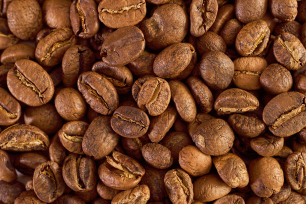 轻度烘焙咖啡豆的纹理设计素材图片下载