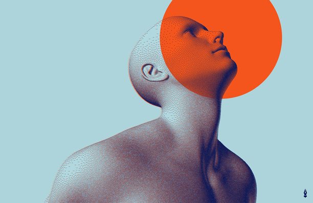 男人仰望天空图片下载