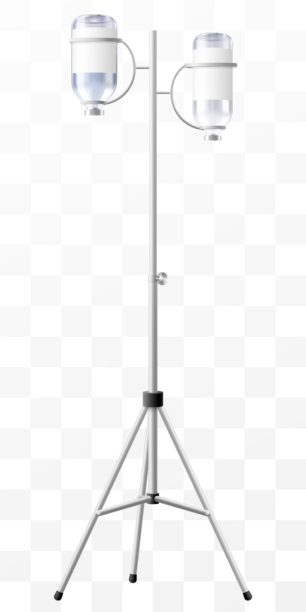 医院静脉输液架与药瓶 - 带钩的医疗输液杆，孤立。带玻璃医疗瓶的滴注架。用于输血的实验室设备。逼真的3D矢量插图。图片下载