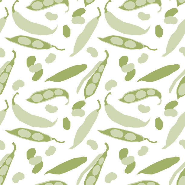 矢量无缝模式bean。有机蔬菜点缀。矢量背景纸张，织物，纺织印刷。图片下载