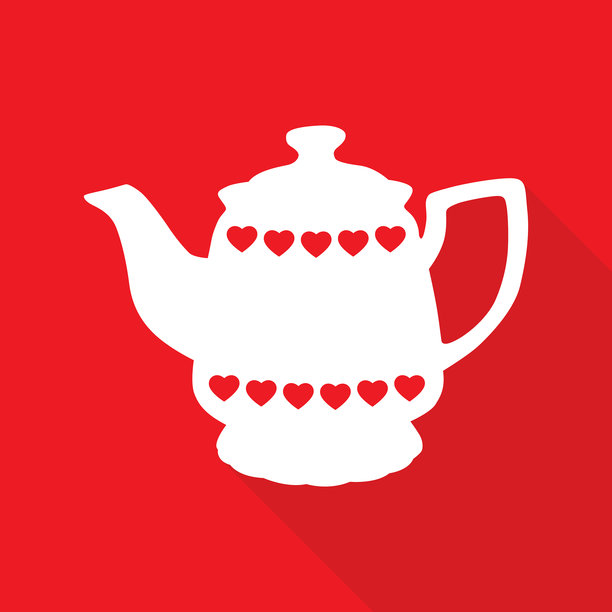 情人节心形茶壶图标图片下载