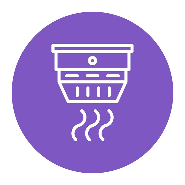 烟雾报警器矢量图标图片下载