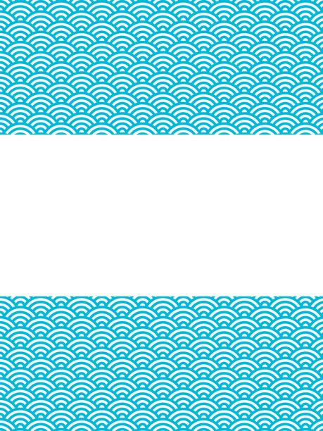 传统日本图案：青海波背景素材图片下载