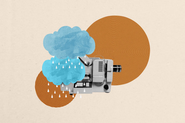 趋势模板草图设计 3D 照片拼贴 预测雨滴 水流 户外 云空 摄影摄像制作图片下载