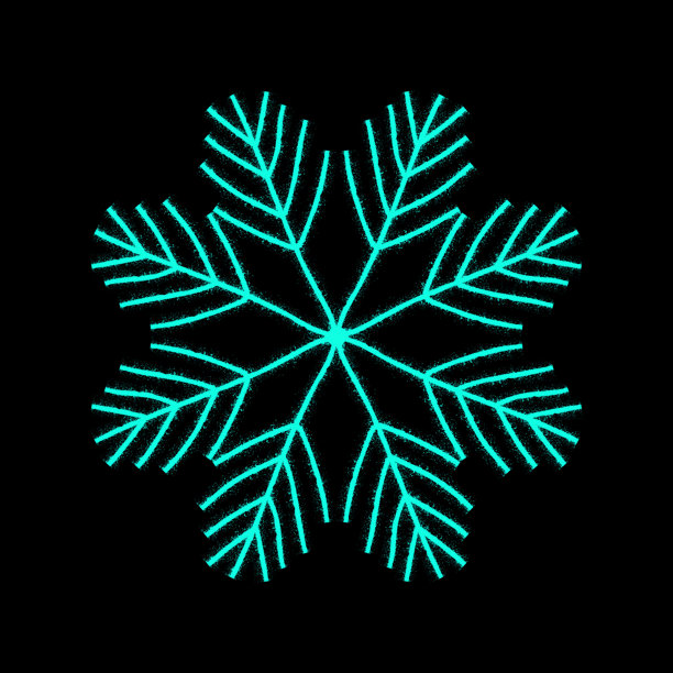 雪花。城市街头涂鸦风格，黑色背景上有霓虹蓝色的飞溅效果和水滴。圣诞节和新年地下嘻哈元素。矢量插图图片下载