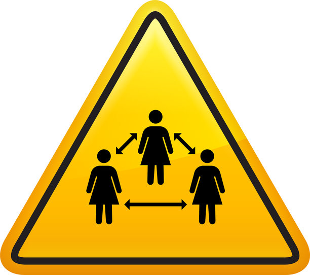 新冠肺炎社交距离图标图片下载