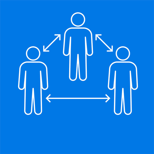 新冠肺炎社交距离图标图片下载