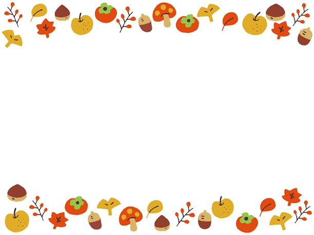 简单可爱的秋季框架插图素材图片下载