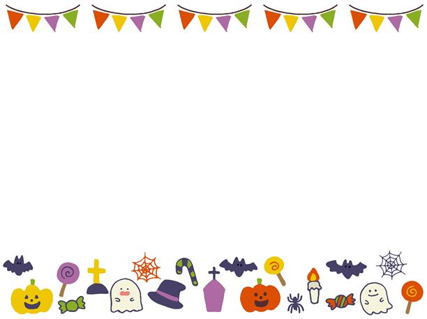 简单可爱的万圣节框架插图素材图片下载