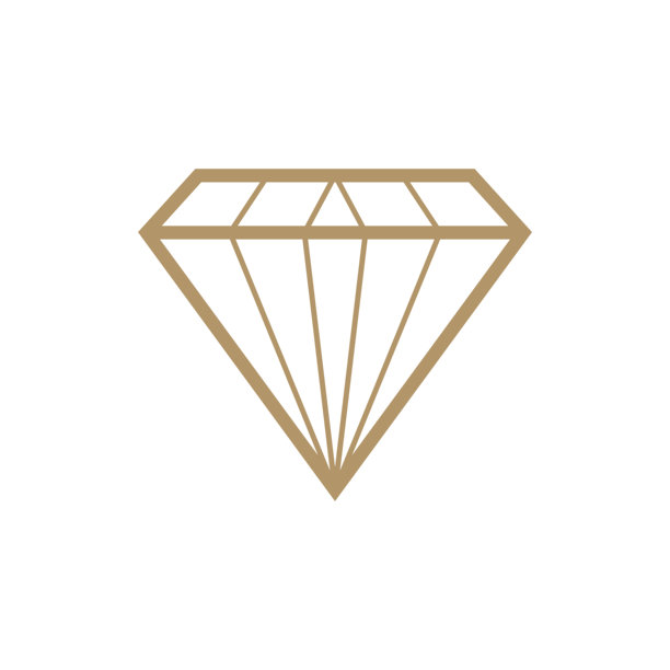 极简主义钻石标志矢量图，简单线条图标用于珠宝、宝石和奢侈品牌设计插图图片下载
