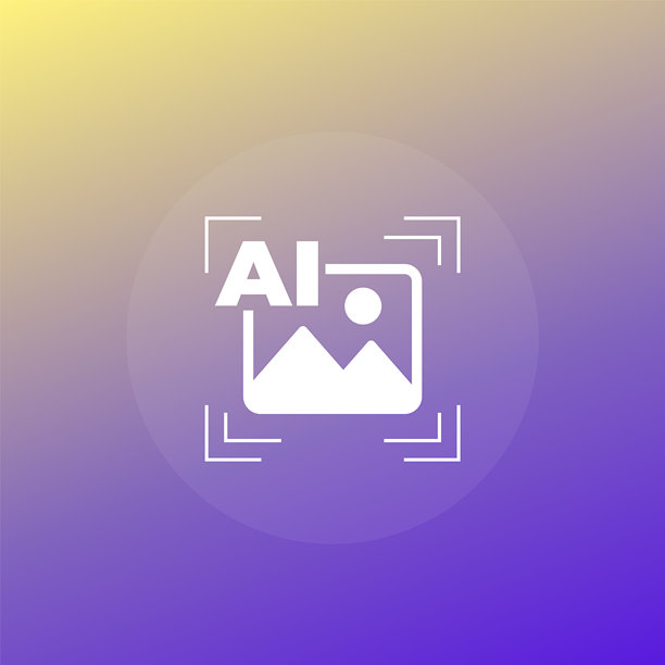 AI生成的图像或照片图标，矢量图图片下载