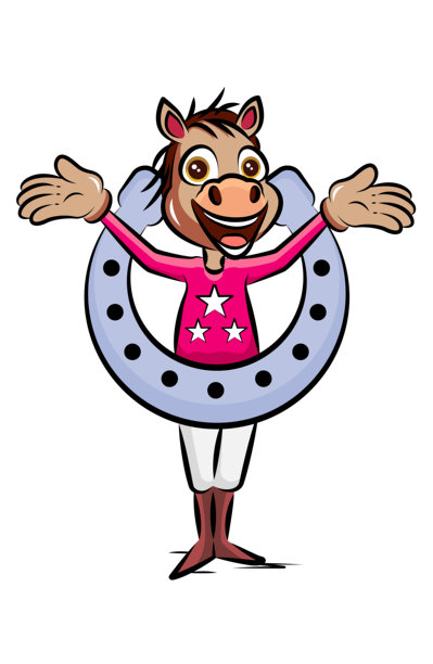 马年新年贺卡素材 | 流行马（骑师）插图图片下载