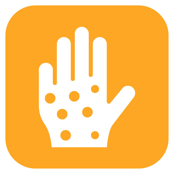 瘙痒皮肤矢量图标图片下载