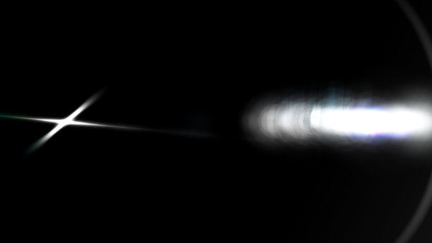 黑色背景下的光学光晕过渡叠加。快速明亮光线的动画。光晕电影过渡集。4K照片图片下载