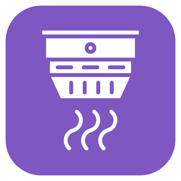 烟雾报警器矢量图标图片下载