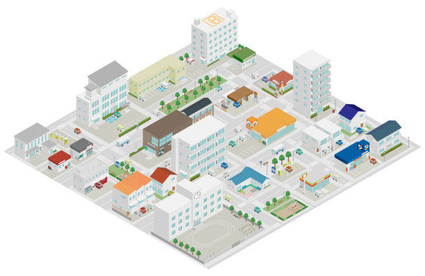 等距城市景观图像素材图片下载