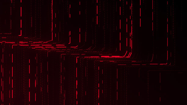 蓝色的抽象背景，带有彩色的光轨。未来动态数据流，科技概念。- 4K 库存照片图片下载