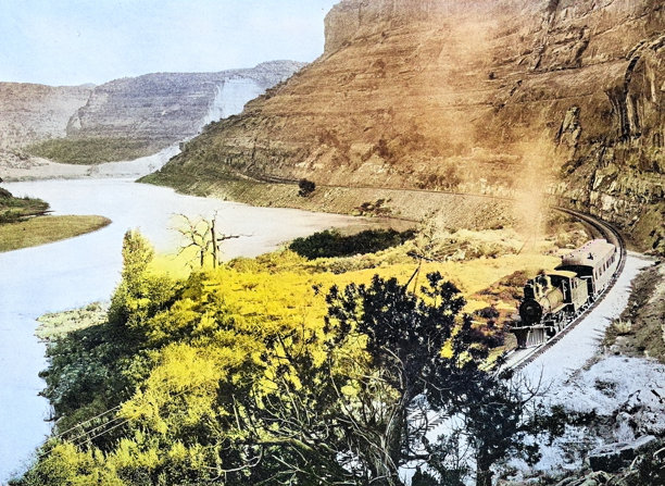 古董照片：红宝石城堡，大峡谷图片下载