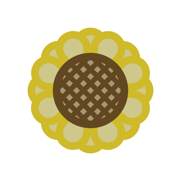 向日葵矢量图标插画。图片下载