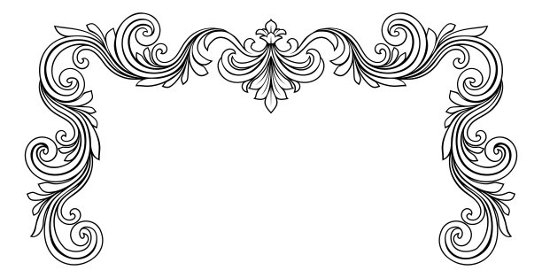 镂空花纹纹章纹章图案花卉图案边框图片下载