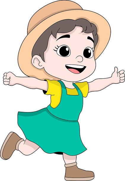 快乐的孩子在假期奔跑插画图片下载