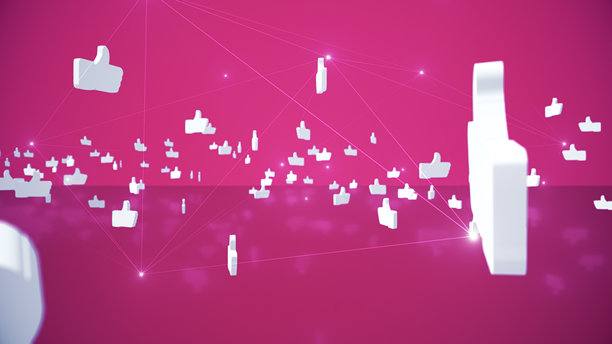 4K社交媒体点赞图标和爱心图标动画背景4K素材图片下载