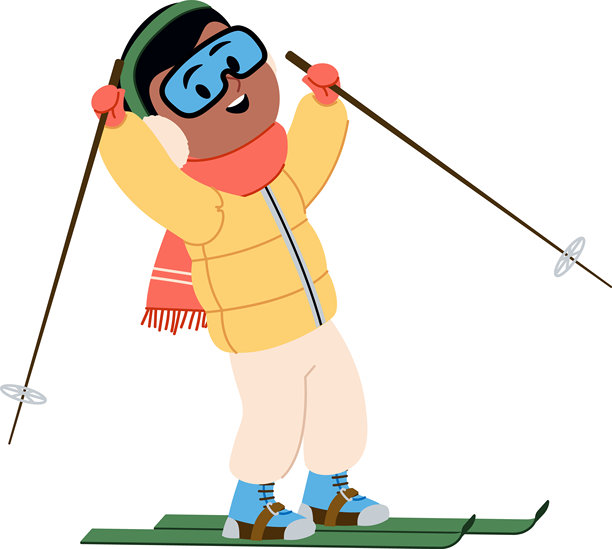 213_elements__儿童滑雪_滑雪板_冬季_孩子图片下载