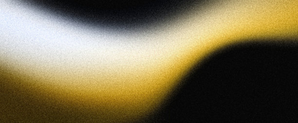 颗粒感海报背景，黑底噪点纹理横幅上的黄白渐变抽象色块，深色背景设计图片下载