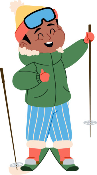 213_elements__儿童滑雪_滑雪板_冬季_儿童图片下载