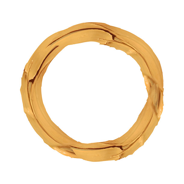 圆形的复古纹理相框，可用于您的设计。复古封面。留有文字空间。复古节日精美金色相框，适用于绘画或照片。矢量插画模板图片下载