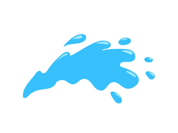 水花飞溅，水滴，倒水插画图片下载