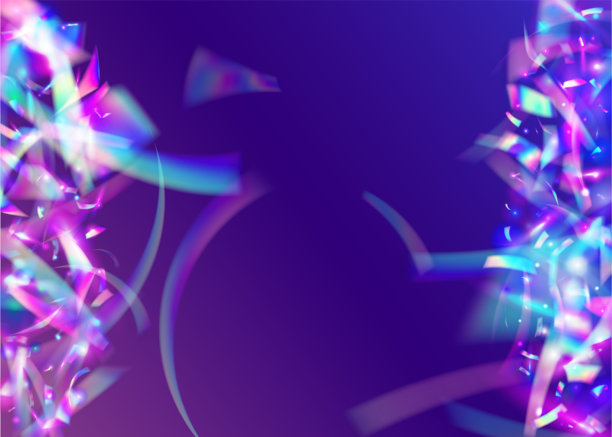 全息彩带。彩虹设计。爆炸背景。嘉年华闪光。蓝色快乐效果。独立纸张。浅色渐变。眩目光芒圣诞彩带。紫色全息彩带。图片下载