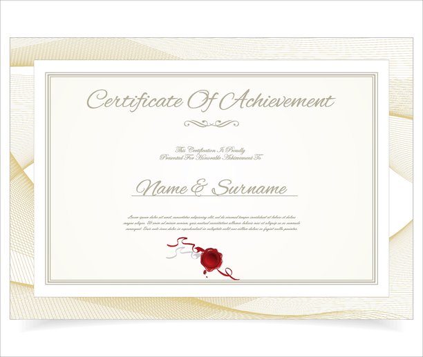 极简风格的感谢状边框模板。荣誉证书，文凭。复古风格证书或文凭设计模板，插画素材图片下载