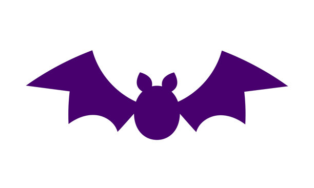 简单的蝙蝠剪影插画素材图片下载