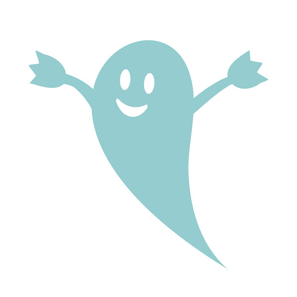 可爱的鬼魂插画万圣节素材图片下载