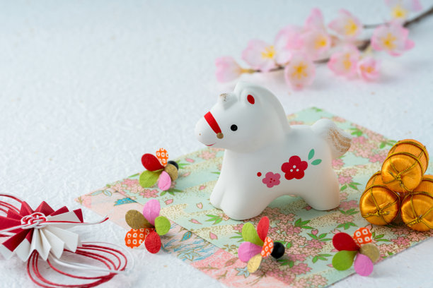 新年，2026马年，日本新年贺卡素材。图片下载