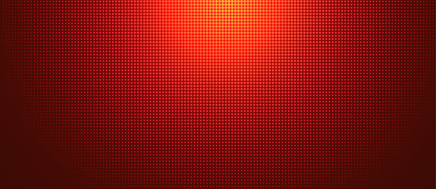 带屏幕叠加和数字网格板效果的红色LED面板灯图片下载