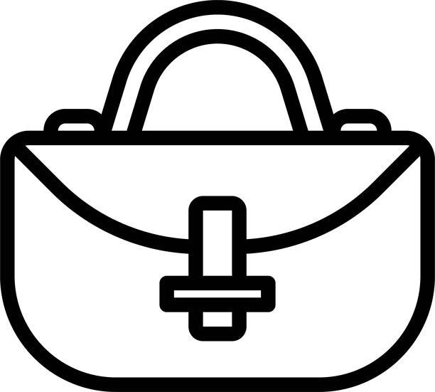 女士包轮廓图标插画矢量图图片下载