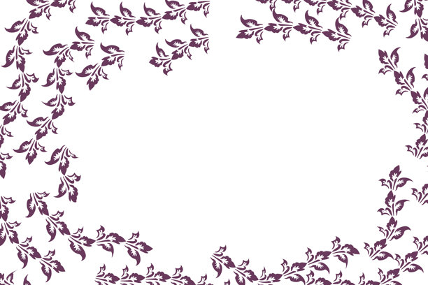 手绘植物、分隔线、花环、边框。白色背景上的圆形花卉边框，带有叶子。矢量手绘插画，适用于壁纸、海报、卡片。留有复制空间。涂鸦风格图片下载