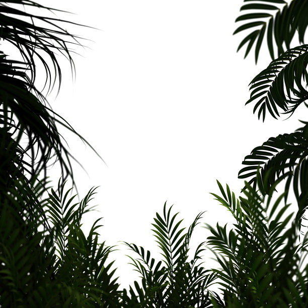 自然风光，孤立在白色背景上。3D插画。图片下载