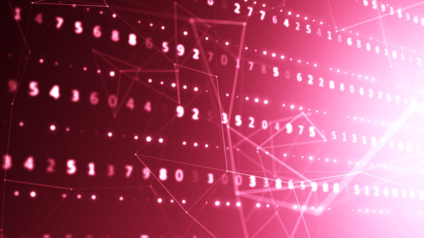 抽象数字技术背景。数字线框二进制代码图形背景 4K 照片图片下载