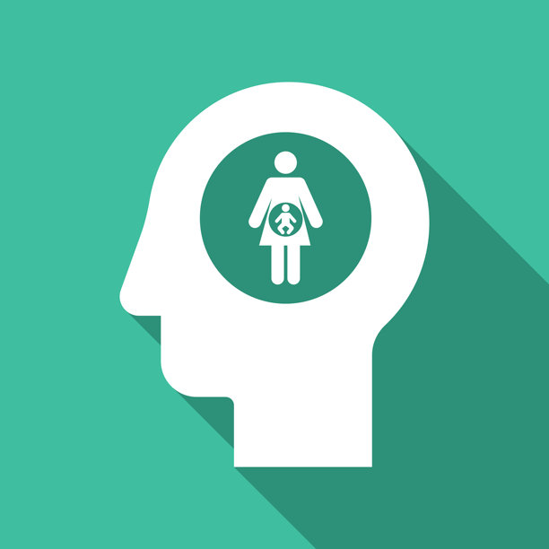 孕妇标志头部字形图标图片下载