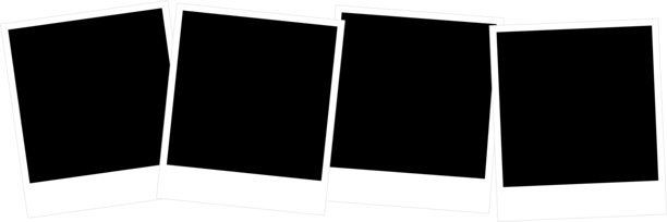 模板拼贴画组不同图片专辑。空的不同的相框。设置逼真的照片卡片相框模型透明背景，矢量。图片下载